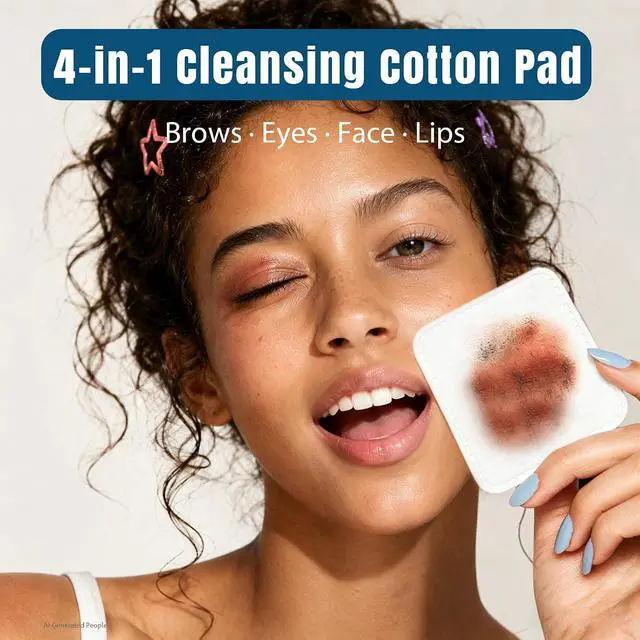 Alt view image 5 of 7 - Ourmed Life Large Cotton Pads for Face, 3 x 3 Makeup Remover Pads, 120 ct | 3 Layer, Thicker, Durable,Soft, Lint-Free, Pressed Seams, Plant-Based, Dual-Sided Texture, Tear-Resistant Design, Organic