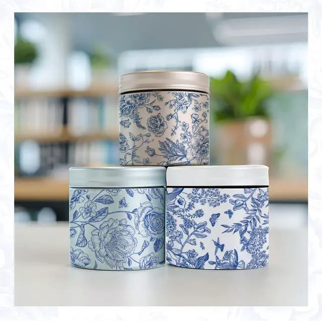 Alt view image 7 of 7 - Decoupage Napkins Assorted Floral 27 Pack 9 Styles for DIY Crafting Birthday Party Decorative Decoupage Napkins Cocktail Paper Each Unfolded 13 Inch (Blue Floral)