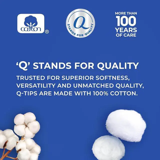Alt view image 3 of 7 - Q-Tips Super Jumbo Cotton Balls for Beauty, First Aid and Baby Care, 100% Thick Cotton, 100 Count (Pack of 2)