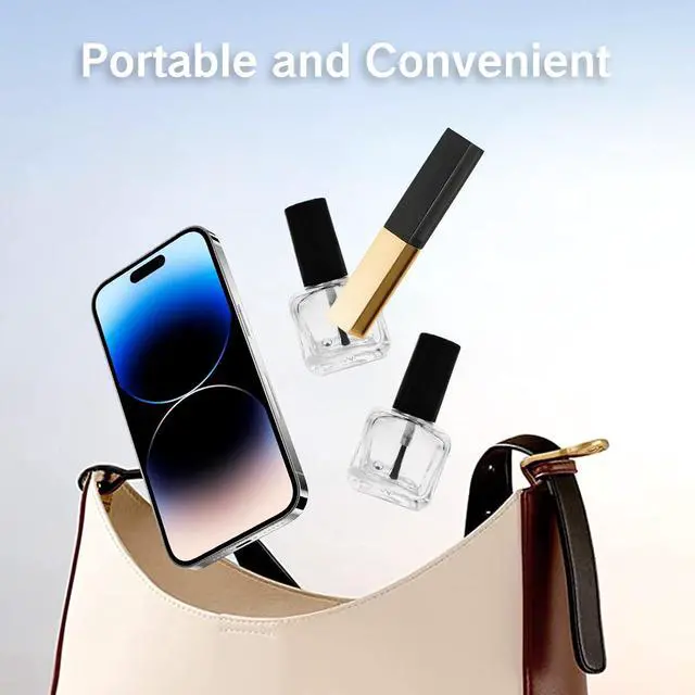 Alt view image 7 of 7 - NIIIYTYB 2Pcs Empty Nail Polish Bottles with Brush Small 5ML Glass Bottles with Cap Funnel Mixing Balls Gel Applicator Sample Bottle for Liquid Fingernail Polish Storage Containers