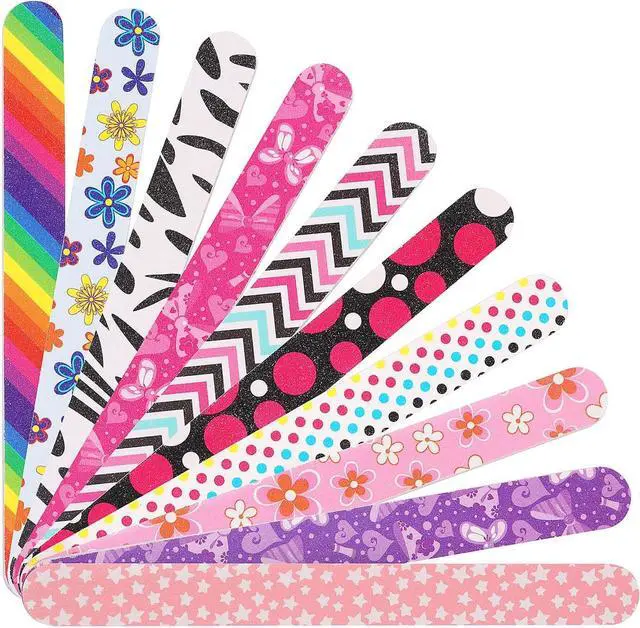 Main image of Professional Nail File, Colorful Double Sided120/180 Grit Emery Boards, Manicure Pedicure Tool and Nail Buffering Files, 10 Pack