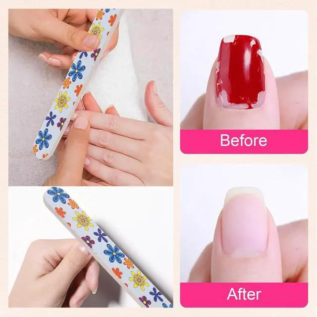 Alt view image 5 of 7 - Professional Nail File, Colorful Double Sided120/180 Grit Emery Boards, Manicure Pedicure Tool and Nail Buffering Files, 10 Pack