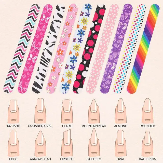Alt view image 4 of 7 - Professional Nail File, Colorful Double Sided120/180 Grit Emery Boards, Manicure Pedicure Tool and Nail Buffering Files, 10 Pack