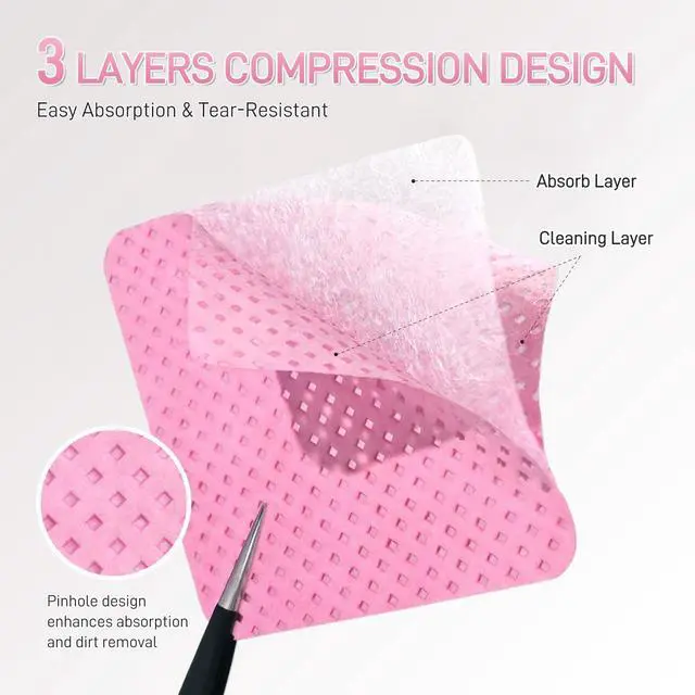 Alt view image 2 of 6 - GAOY Lint Free Nail Wipes, 400 Pcs Nail Polish Remover Pads, Non-Woven Cotton Pads Gel Cleaning Wipes, Manicure Supplies for Professional Salon and DIY Art