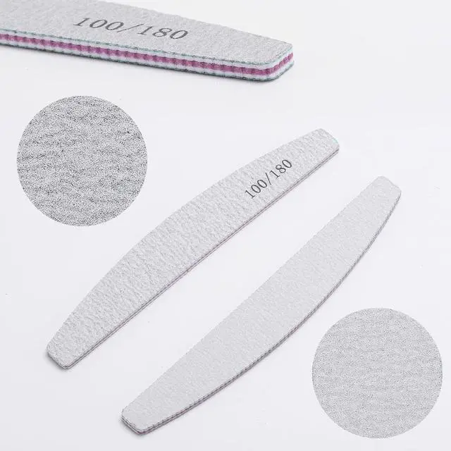 Alt view image 3 of 7 - 35 Count 100/180 Grit Nail Files and Buffers Kit, Reusable Sanding Buffing Blocks Sponge File Double Sides Emery Boards