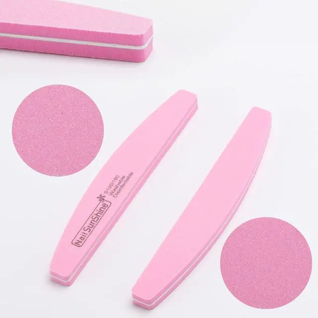 Alt view image 4 of 7 - 35 Count 100/180 Grit Nail Files and Buffers Kit, Reusable Sanding Buffing Blocks Sponge File Double Sides Emery Boards