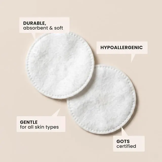 Alt view image 4 of 7 - Organic Cotton Rounds for Face (300 Count) Makeup Remover Pads, Hypoallergenic, Lint-Free | 100% Pure
