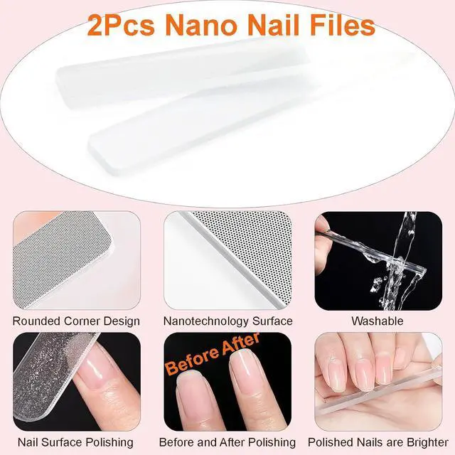 Alt view image 6 of 6 - MYR 6Pcs Metal Nail Art Brushes & 2pcs Nano Nail Files for Nail Art Designs | Nail Art Pens, Nail Art Liner Brushes, Acrylic Nail Brushes, Nail Brushes for Nail Art, Nail Design Tools, Nail Brush Set