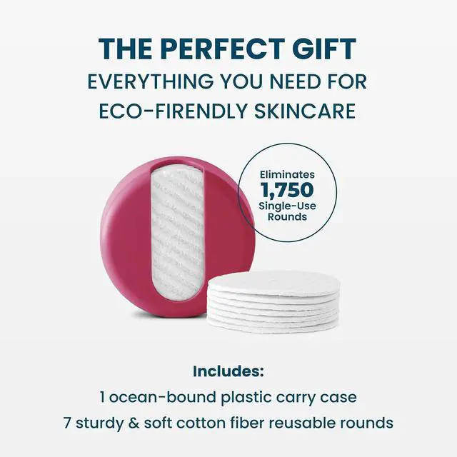 Alt view image 3 of 7 - LastRound Reusable Makeup Remover Pads - 7 Washable Eco-Friendly Reusable Cotton Rounds for Face - Sustainable & Soft Cotton Face Pads for Facial Cleansing & Eye Makeup Removal - Travel Storage Case