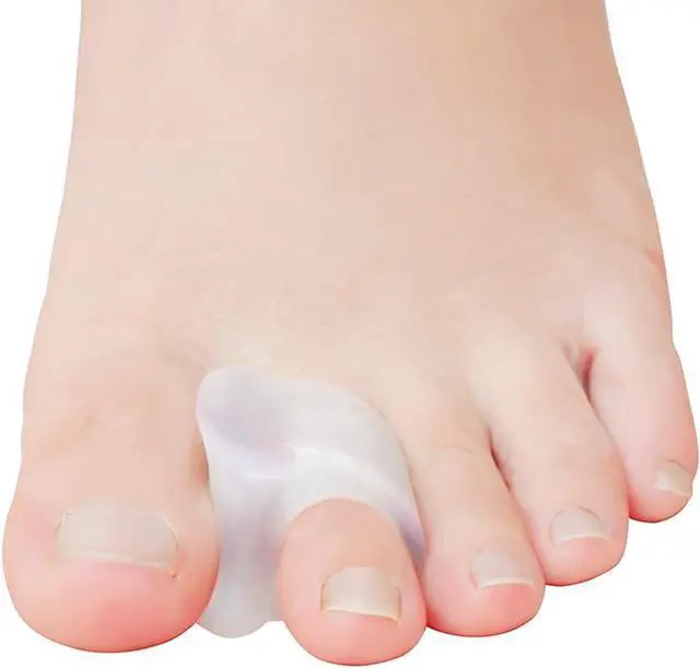 Main image of Pack of 12 Gel Toe Separator, (1/4" Thick) Big Toe Spacers, Single Loop Toe Spreader for Bunions, Overlapping Toe, Corrector and Spacer (Clear)