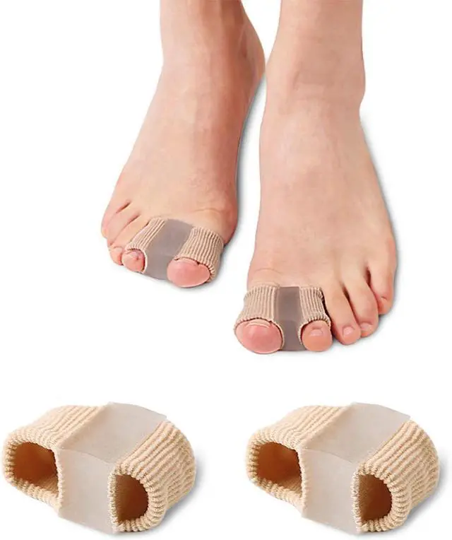 Main image of Golbylicc Bunion Toe Separators for Overlapping Toes Women Men, Gel Toe Spacers Bunion Corrector with 2 Loops for feet, Hammer Toe Straightener (2PC)