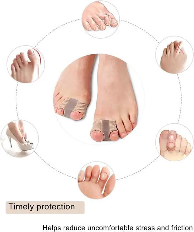 Alt view image 5 of 6 - Golbylicc Bunion Toe Separators for Overlapping Toes Women Men, Gel Toe Spacers Bunion Corrector with 2 Loops for feet, Hammer Toe Straightener (2PC)