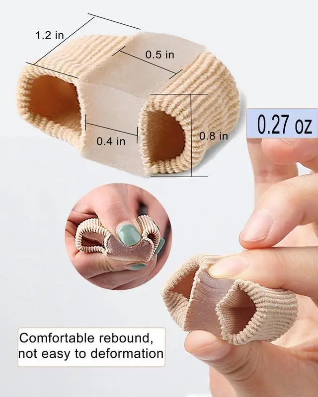 Alt view image 3 of 6 - Golbylicc Bunion Toe Separators for Overlapping Toes Women Men, Gel Toe Spacers Bunion Corrector with 2 Loops for feet, Hammer Toe Straightener (2PC)