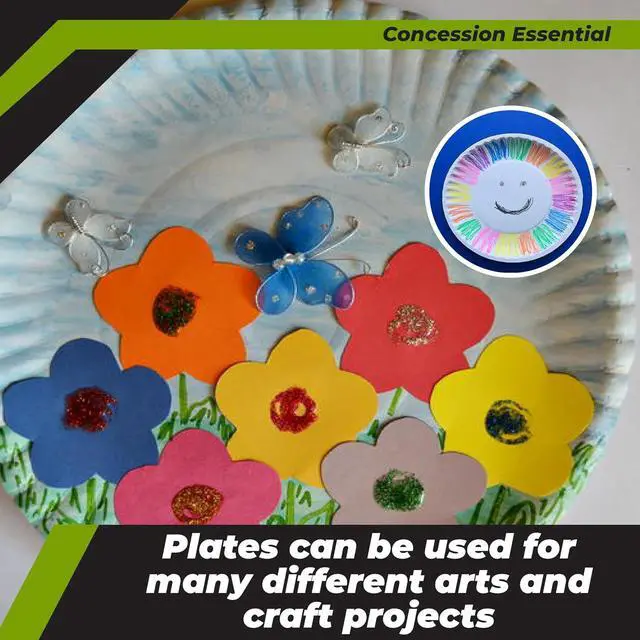 Alt view image 6 of 7 - Concession Essentials Paper Plate, 9" White Uncoated 100ct