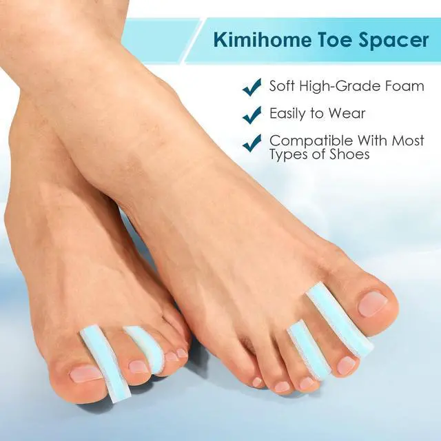 Alt view image 2 of 7 - 12 Packs Foam Toe Separator - Kimihome Toe Gasket-Redress Overlapping Toes, Prevent Friction and Release Pressure, Relieve The Pain Caused by Bunions