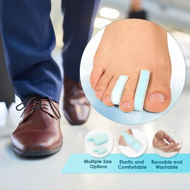 Alt view image 3 of 7 - 12 Packs Foam Toe Separator - Kimihome Toe Gasket-Redress Overlapping Toes, Prevent Friction and Release Pressure, Relieve The Pain Caused by Bunions