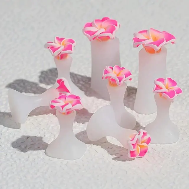 Alt view image 3 of 5 - 8pcs Nail Polish Toe Stretcher Toe Separators, Silicone Nail Art Finger Separators Toe Stretcher Manicure Pedicure Tools for Toes Finger Relaxing(8 Pink Flowers)