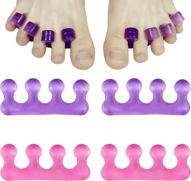 Main image of 4Pcs Toe Separators, Pedicure Kit, Easy Toenail & Finger Nail Polish Grooming, Toes/Nails Separation