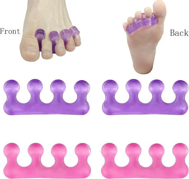 Alt view image 2 of 5 - 4Pcs Toe Separators, Pedicure Kit, Easy Toenail & Finger Nail Polish Grooming, Toes/Nails Separation