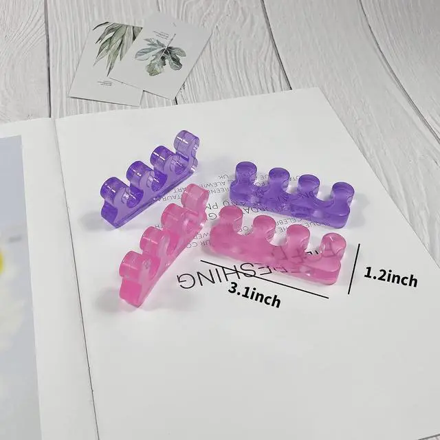 Alt view image 4 of 5 - 4Pcs Toe Separators, Pedicure Kit, Easy Toenail & Finger Nail Polish Grooming, Toes/Nails Separation