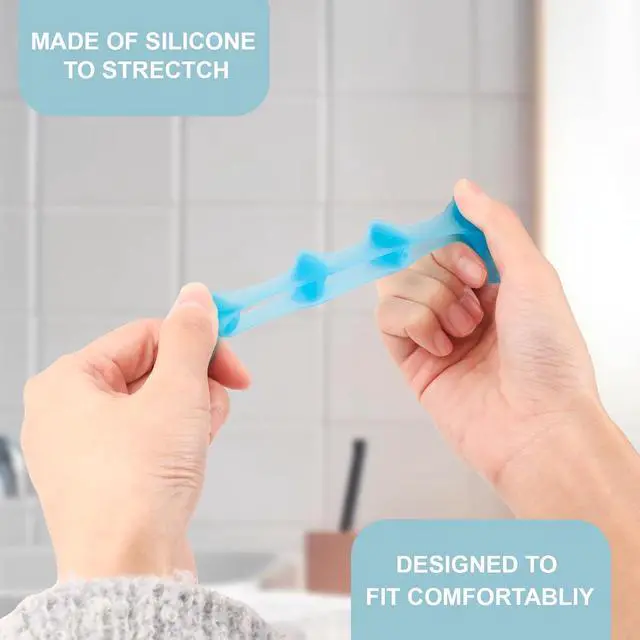 Alt view image 4 of 7 - 2 Pack Silicone Toe Separators, Toe Straightener for Bunion Correction | Soft Toe Spacers Relieve Discomfort, Support Hammer Toe, Fix Overlapping Toe for Daily Wear- Blue