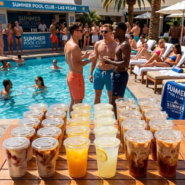 Alt view image 5 of 7 - 25 Pack 16oz Clear Plastic Cups with Sip Lids | Disposable Iced Coffee Cups,BPA Free,Food Safe Sturdy Cups for Iced Coffee,Smoothies Party Cold Drinks