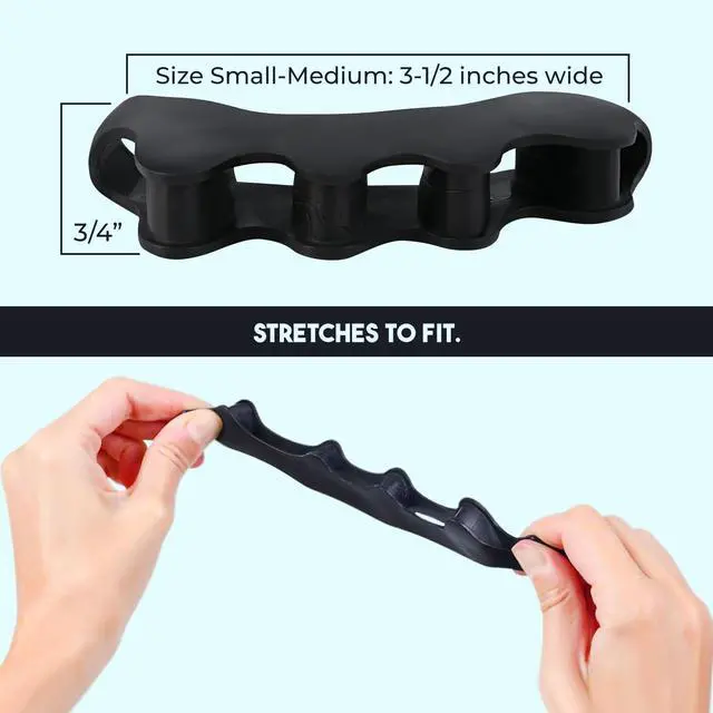 Alt view image 4 of 7 - PrimalStep Toe Separators, Spreaders, Spacers, Straightener, S/M | To Correct Toes for Men and Women, Bunion Corrector, Foot Pain, Plantar Fasciitis, Over 50% Thicker