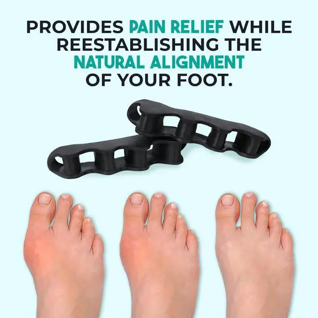 Alt view image 7 of 7 - PrimalStep Toe Separators, Spreaders, Spacers, Straightener, S/M | To Correct Toes for Men and Women, Bunion Corrector, Foot Pain, Plantar Fasciitis, Over 50% Thicker