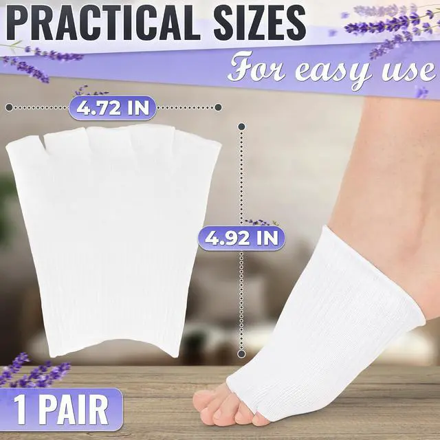 Alt view image 2 of 7 - Gel Toe Separator Socks for Women, Soft Cotton, Fits US Sizes 6-10 | Gel Toe Compression Socks with Silicone Gel Layer; Reusable; Relaxation; Comfortable for Bedtime, Pedicure & Moisturizing