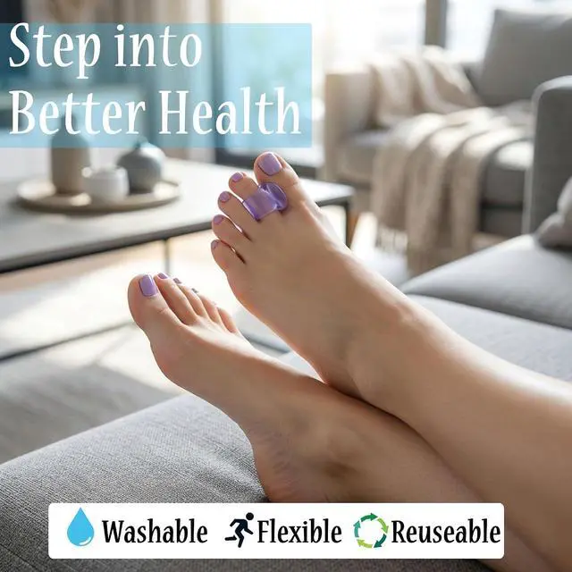 Alt view image 4 of 7 - 10Pcs Gel Toe Separators for Overlapping Toes, Bunions, Big Toe Alignment, Corrector and Spacer (Clear)