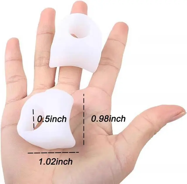 Alt view image 6 of 7 - 10Pcs Gel Toe Separators for Overlapping Toes, Bunions, Big Toe Alignment, Corrector and Spacer (Clear)