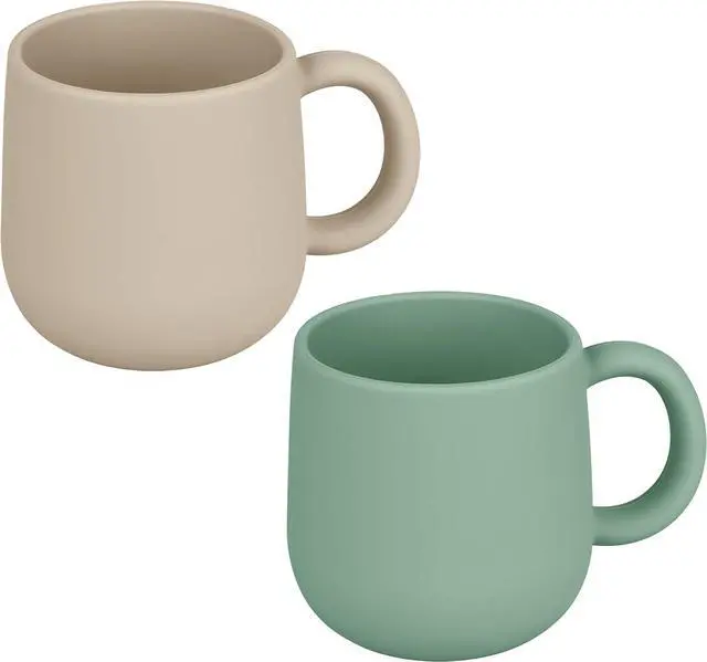 Main image of Pack of 2 Silicone Drinking Mug Cup for Toddler Kids and Children (Color 3)