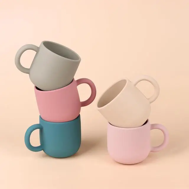 Alt view image 7 of 7 - Pack of 2 Silicone Drinking Mug Cup for Toddler Kids and Children (Color 3)