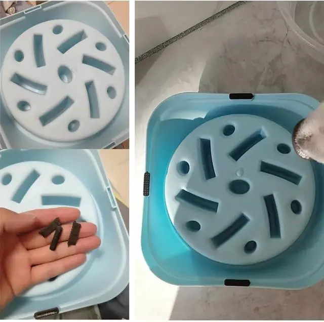 Alt view image 5 of 6 - 24 Pack Slow Feeder Non-Slip Feet Replacement Rubber Strip Bottom Pad Grips for Dog Bowl Turquoise Pet Cat Puppy Puzzle Slow Eating Feeders