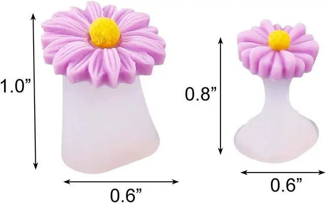 Alt view image 6 of 6 - BlingKingdom 16pcs Daisy Toe Separators Silicone for Pedicure Nail Polish Gel Foot Toe Spacers Pedicures Nail Art Tools