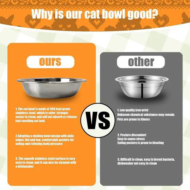 Alt view image 4 of 7 - 4 Pcs Stainless Steel Cat Bowls, 5.5 Inch Whisker Friendly Shallow Cat Food Bowls, Small Metal Pet Dish for Kittens and Indoor Cats, Basic Replacement Plates for Elevated Feeder Stands,Dishwasher Safe