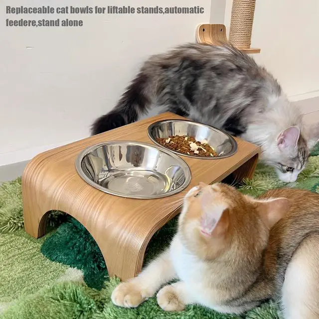 Alt view image 7 of 7 - 4 Pcs Stainless Steel Cat Bowls, 5.5 Inch Whisker Friendly Shallow Cat Food Bowls, Small Metal Pet Dish for Kittens and Indoor Cats, Basic Replacement Plates for Elevated Feeder Stands,Dishwasher Safe