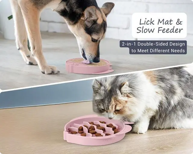 Alt view image 2 of 7 - Coomazy Slow Feeder Cat Bowl Silicone Pet Puzzle Feeder for Slow Eating | Cat Slow Feeder Bowl for Dry and Wet Food,Interactive Puzzle Toy Help Prevent Overeating