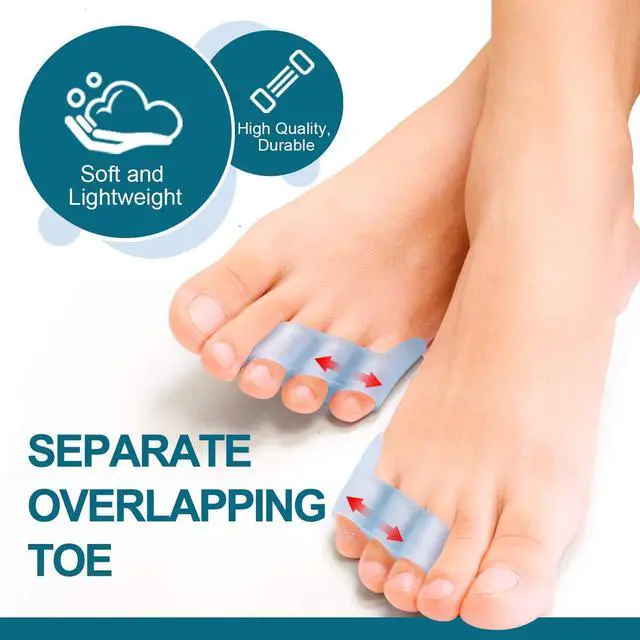 Alt view image 5 of 7 - Povihome 10 Pack Pinky Toe Separator and Protectors for Overlapping Toe, Curled Pinky Toes - Spacers for Morton's Neuroma Pain Relief