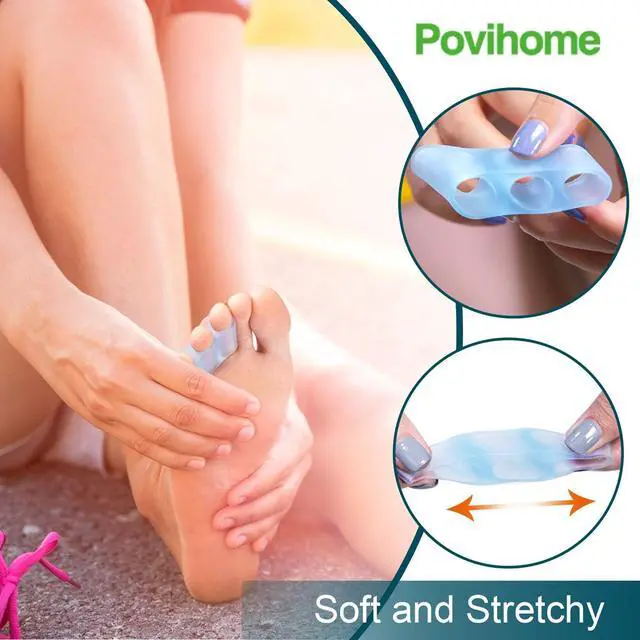 Alt view image 6 of 7 - Povihome 10 Pack Pinky Toe Separator and Protectors for Overlapping Toe, Curled Pinky Toes - Spacers for Morton's Neuroma Pain Relief
