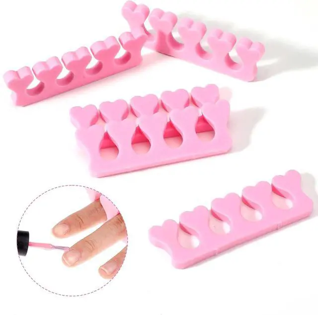 Alt view image 4 of 7 - Piriuuo 12 Pcs Sponge Toe Separators for Pedicure, Soft Foam Toe Separators Comfortable Toe Separators for Women Flexible Toe Spacers for Pedicures Toe Dividers for Women Nail Art Pedicure Manicure