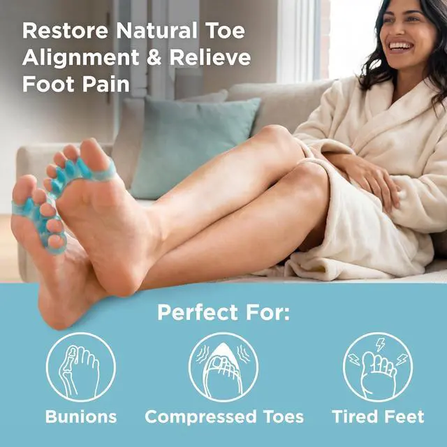 Alt view image 2 of 7 - Mind Bodhi Toe Separators/Toe Spacers - Men & Women - Regular Size - Clear