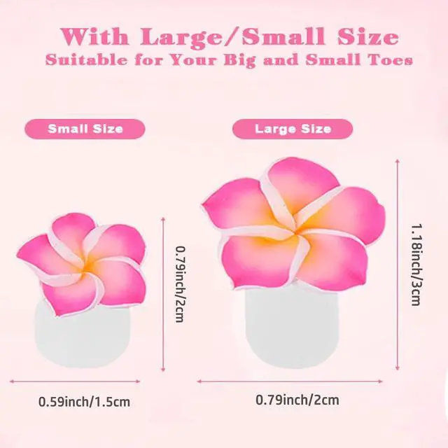 Alt view image 6 of 7 - 32 Pieces Toe Separators Silicone Flower Toe Separators for Pedicure Colorful Toe Stretcher Nail Polish Art Tools Pedicure Spacers Tools for Nail Salon Toes Dividers (A)