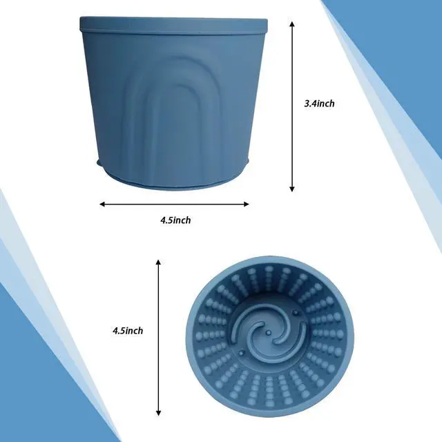 Alt view image 7 of 7 - Dog Slow Feeder Lick Bowl, Non-Slip Slow Dog Eating Bowl, Long Lasting Silicone Anti-chocking Treat Dispenser, Easy to Clean & Durable Pet Dish (M)