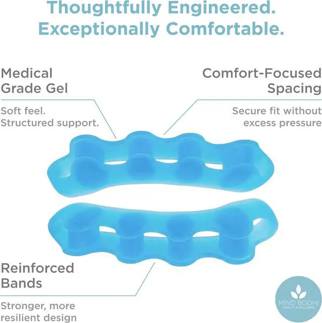 Alt view image 7 of 7 - Mind Bodhi Toe Separators/Toe Spacers - Men & Women - Regular Size - Clear