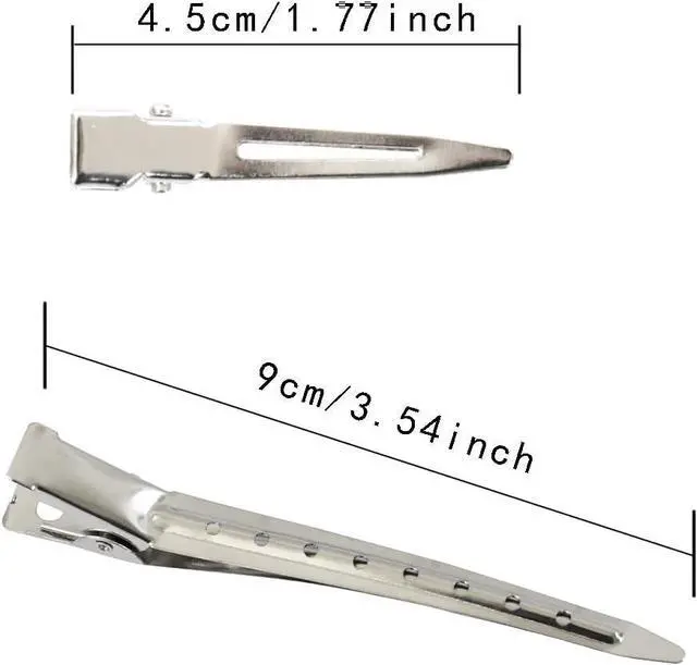 Alt view image 2 of 7 - 30 Pieces Metal Hair Clips Duck Billed Hair Clips Alligator Curl Clips for DIY Bow, Hair Accessories for Women Styling