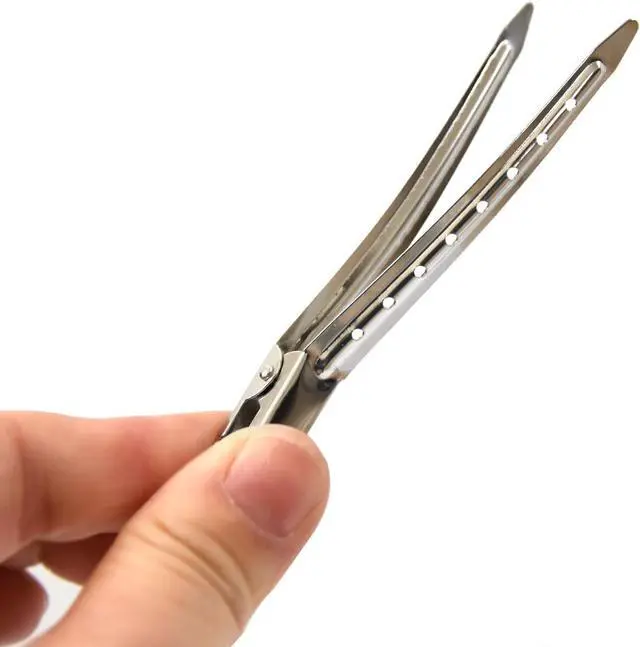 Alt view image 3 of 7 - 30 Pieces Metal Hair Clips Duck Billed Hair Clips Alligator Curl Clips for DIY Bow, Hair Accessories for Women Styling