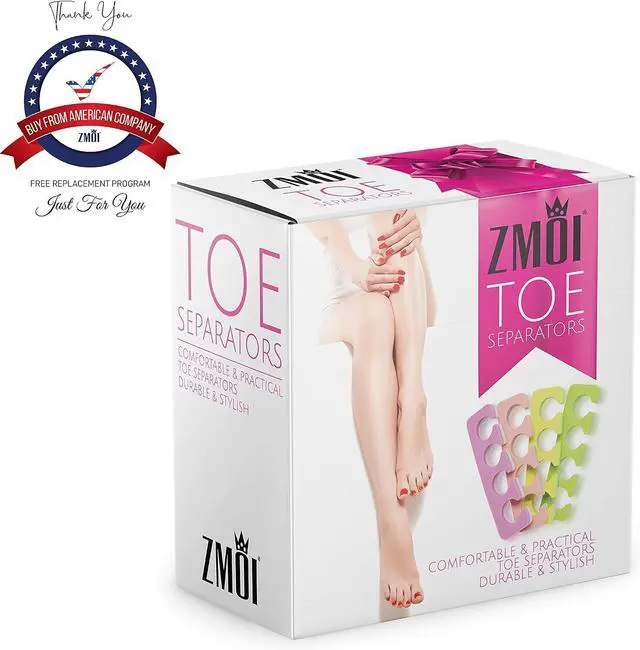 Alt view image 3 of 6 - Toe Separators Set - 24 Pieces Premium Pedicure Tool Kit Super Soft & Durable Two Tone ZMOI