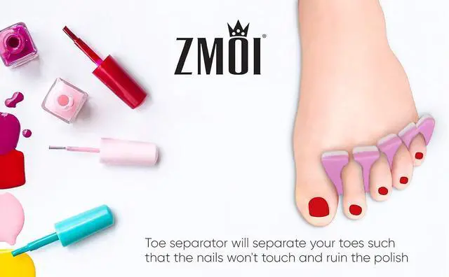 Alt view image 4 of 6 - Toe Separators Set - 24 Pieces Premium Pedicure Tool Kit Super Soft & Durable Two Tone ZMOI