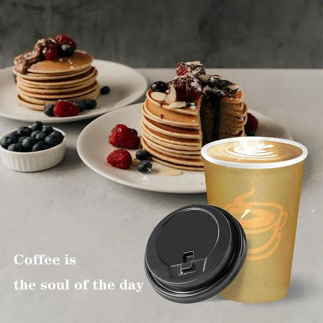 Alt view image 7 of 7 - 12 oz Disposable Coffee Cups with Lids 25 Pack,To Go Paper Coffee Cups for Hot & Cold Beverages, Coffee, Tea, Hot Chocolate, Water or Juice,for Home, Office, Store and Cafe
